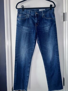 Ag Adriano Goldschmied Straight-Leg Jeans in Medium Dark Blue
